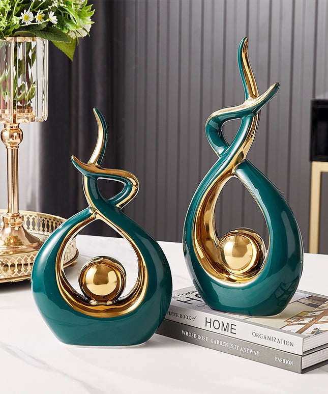 Figurka dekoracyjna ceramiczna abstrakcyjny wzór