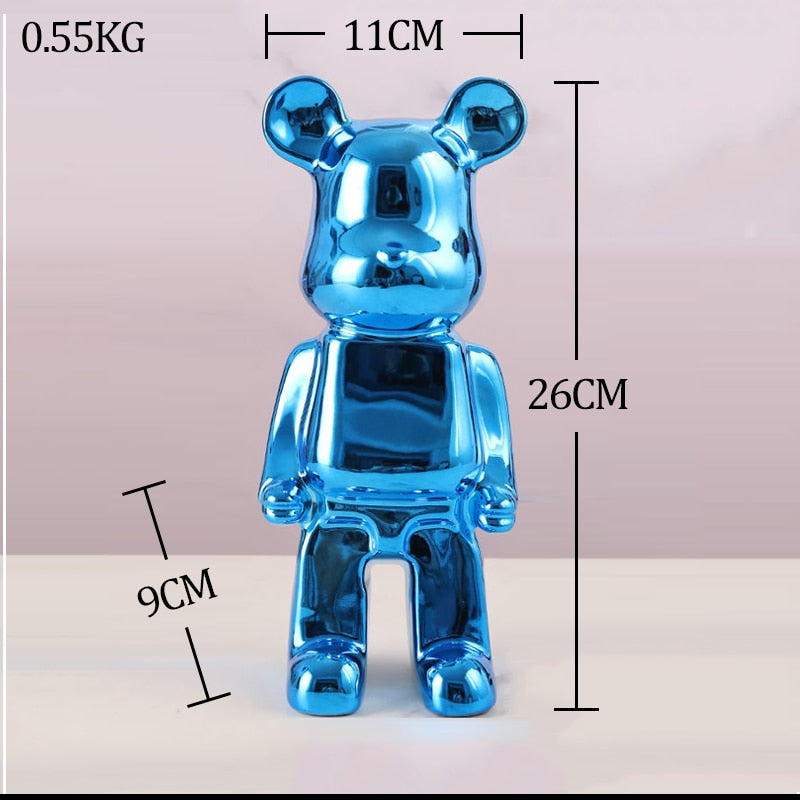 Figurka dekoracyjna ceramiczna kolorowy miś