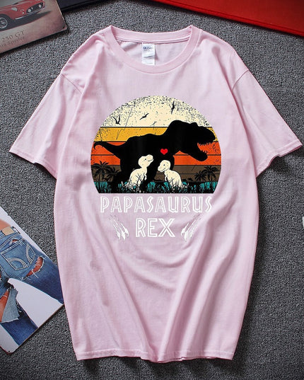 Męski T-shirt z nadrukiem dinozaura