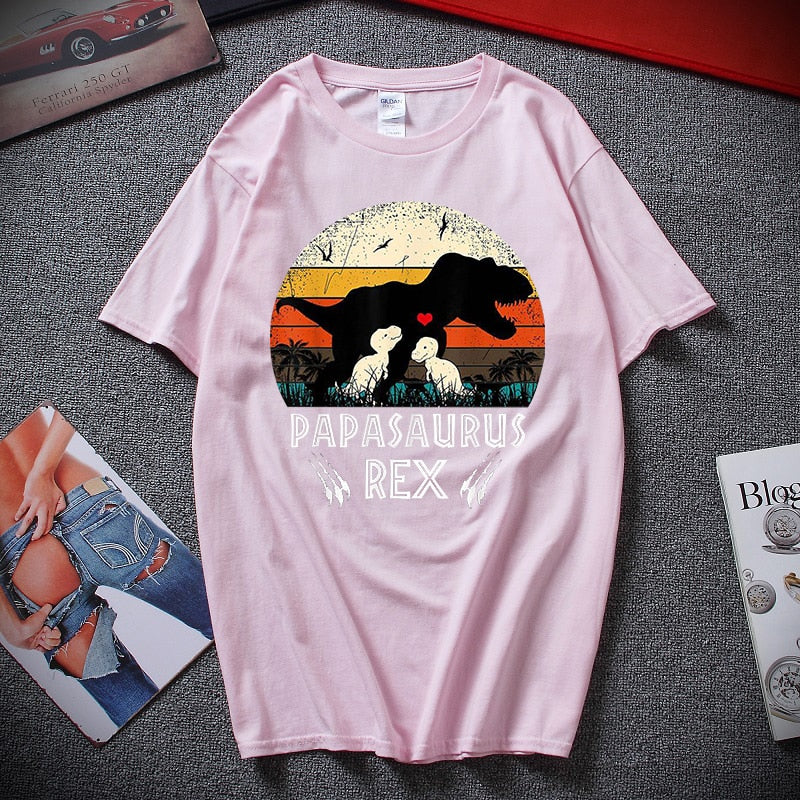 Męski T-shirt z nadrukiem dinozaura