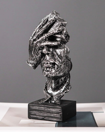 Figurka dekoracyjna rzeźba vintage motyw twarzy