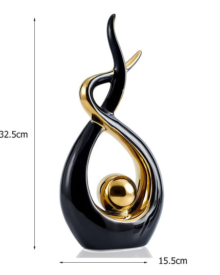 Figurka dekoracyjna ceramiczna abstrakcyjny wzór