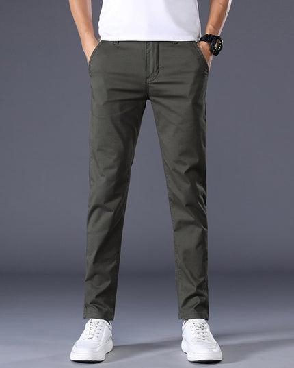 Męskie spodnie eleganckie o prostym kroju