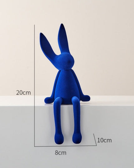 Figurka dekoracyjna kolorowy królik miniaturka