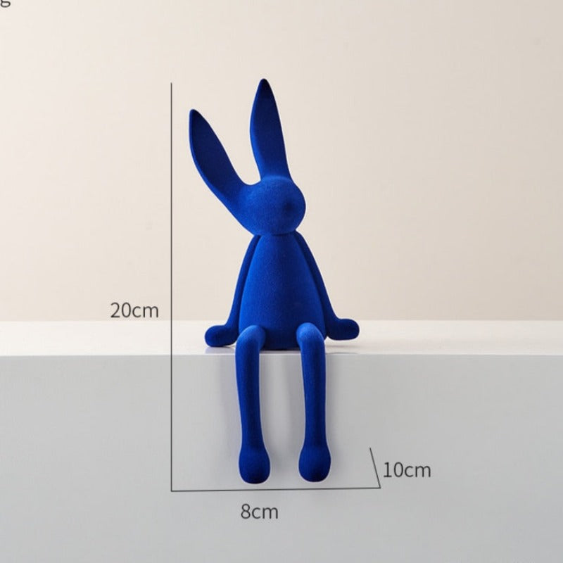 Figurka dekoracyjna kolorowy królik miniaturka