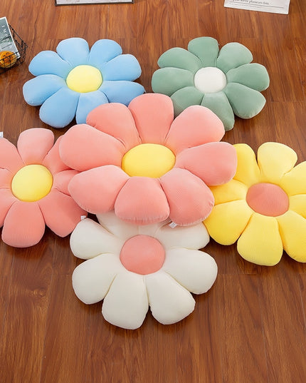 Poduszka dekoracyjna bawełniane siedzisko w kształcie kwiatu