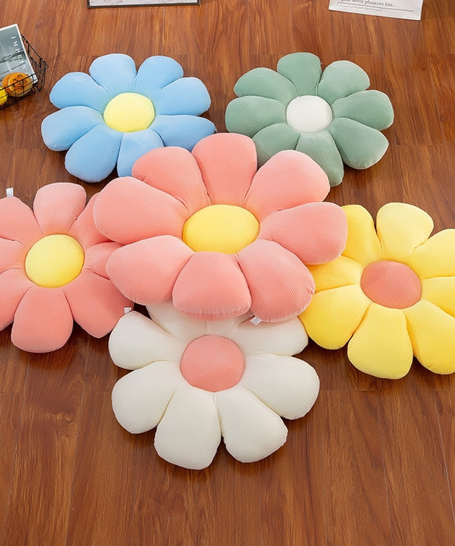 Poduszka dekoracyjna bawełniane siedzisko w kształcie kwiatu