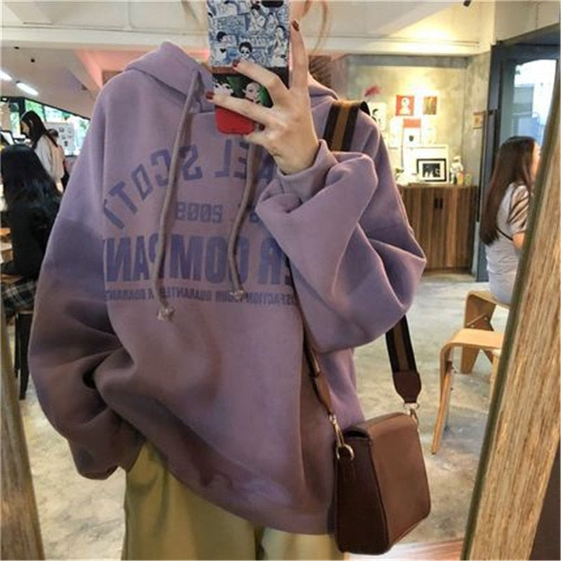 Damska bluza oversize z kapturem