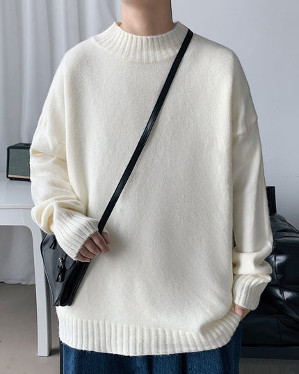 Męski sweter typu półgolf o kroju oversize