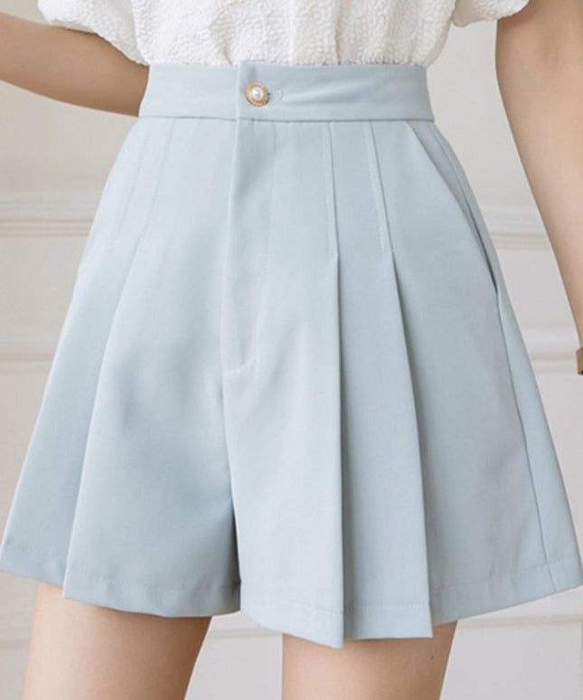 Damskie szorty eleganckie z ozdobnym guzikiem