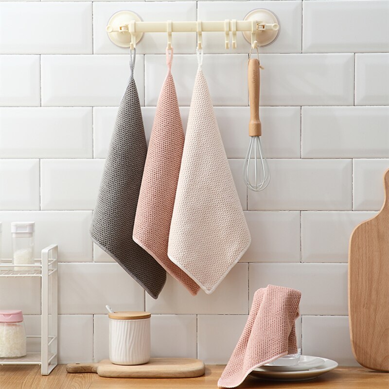 Ręcznik kuchenny do powieszenia w jednolitych kolorach