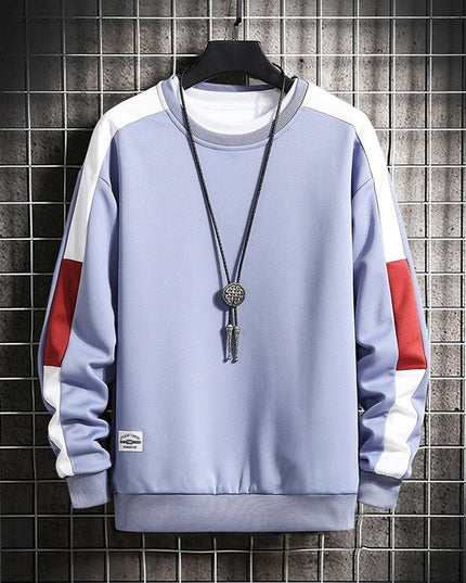 Męska bluza z kolorowymi paskami na rękawach