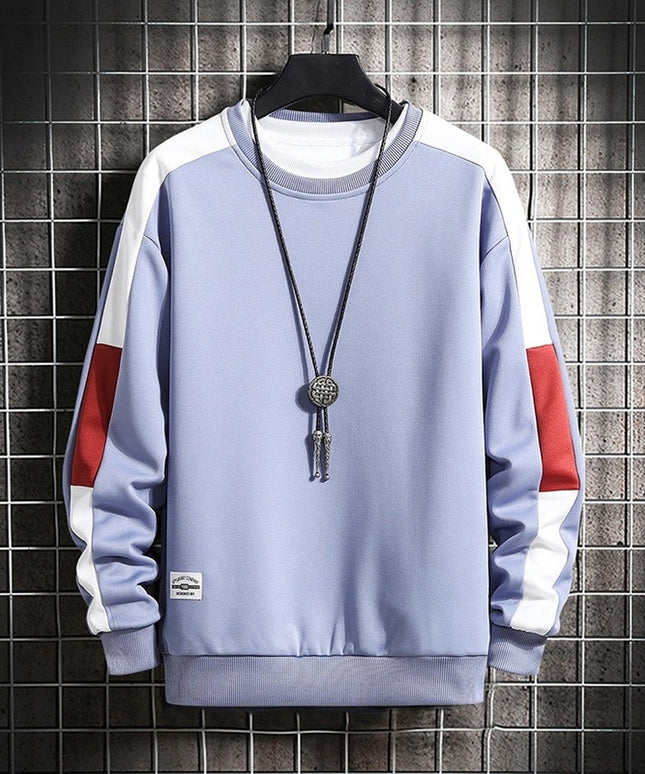 Męska bluza z kolorowymi paskami na rękawach