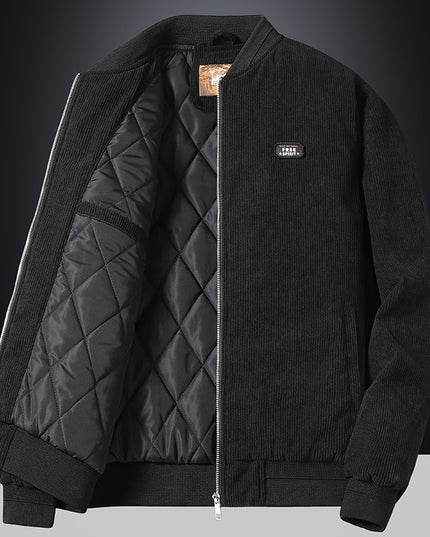 Męska kurtka zimowa sztruksowa z ociepleniem