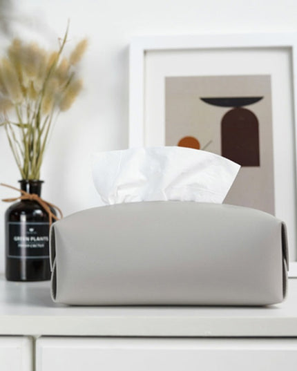 Pudełko na chusteczki skórzane klasyczny styl