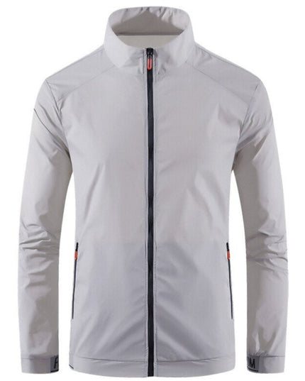 Męska kurtka przejściowa przeciwdeszczowa z odpinanym kapturem