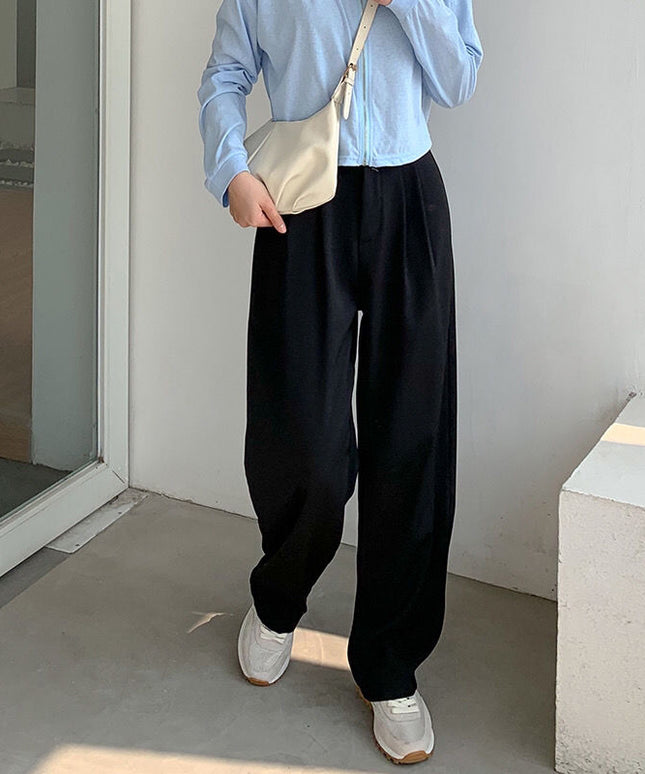 Damskie eleganckie spodnie chinosy z szerokimi nogawkami