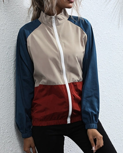Damska kurtka przejściowa sportowa trzykolorowa