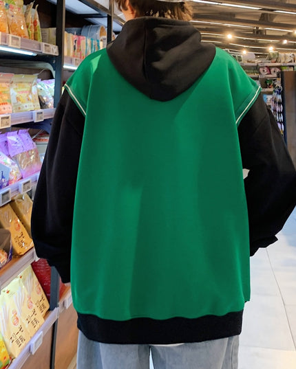 Męska bluza oversize z kapturem i nadrukiem