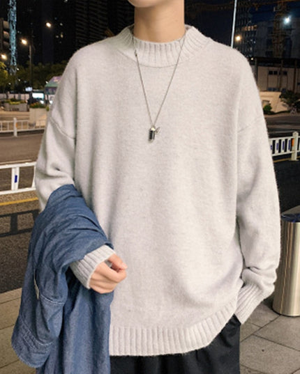 Męski sweter typu półgolf o kroju oversize