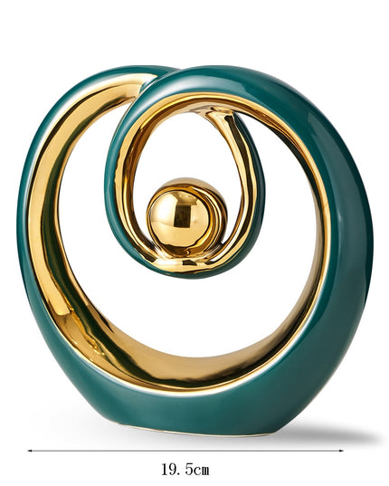 Figurka dekoracyjna ceramiczna abstrakcyjny wzór