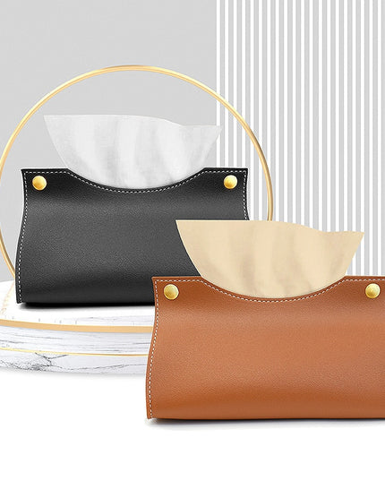 Pudełko na chusteczki skórzane eleganckie