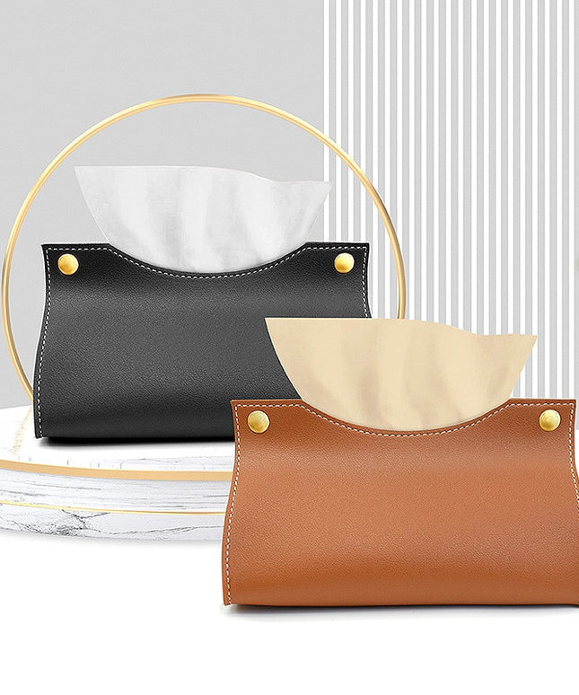 Pudełko na chusteczki skórzane eleganckie