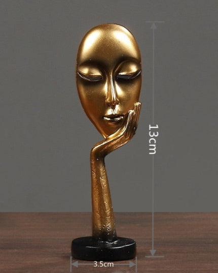 Figurka dekoracyjna motyw twarzy elegancki design