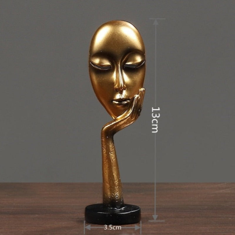 Figurka dekoracyjna motyw twarzy elegancki design