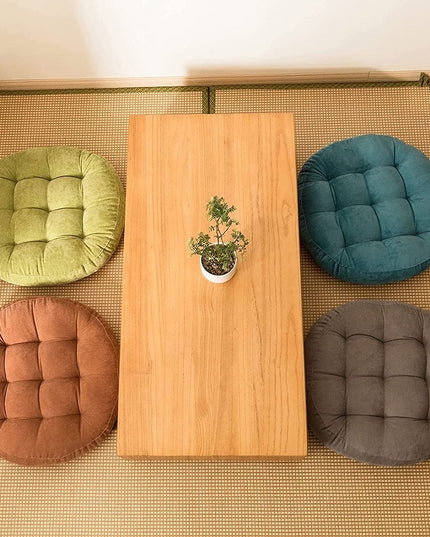 Poduszka siedzisko dekoracyjna gofrowana okrągła