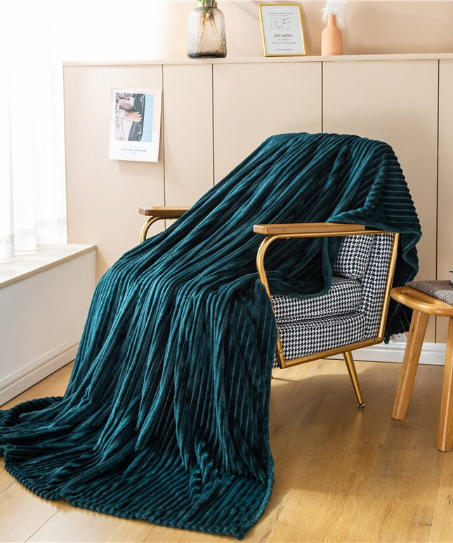 Elegancki koc z prążkowaną fakturą