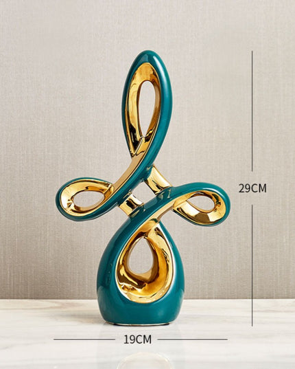 Figurka dekoracyjna ceramiczna abstrakcyjny wzór