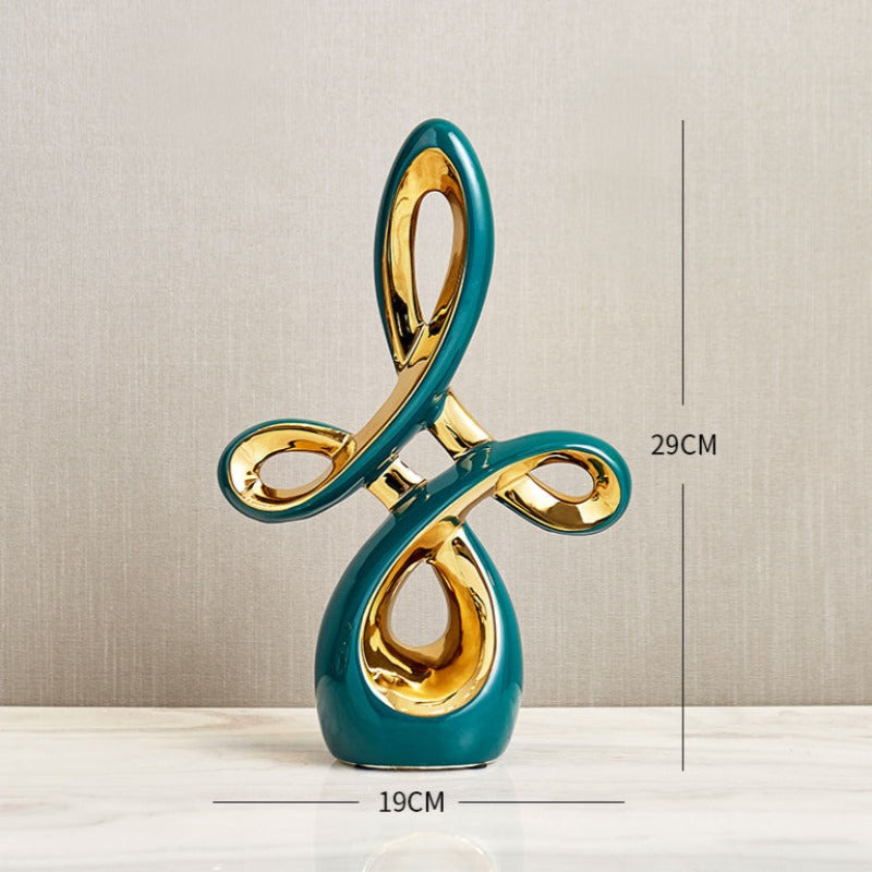 Figurka dekoracyjna ceramiczna abstrakcyjny wzór