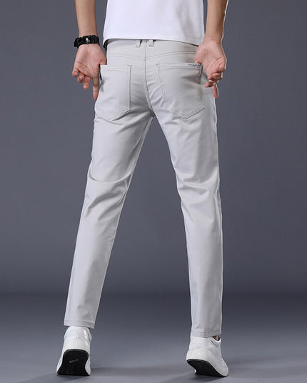 Męskie spodnie eleganckie o prostym kroju