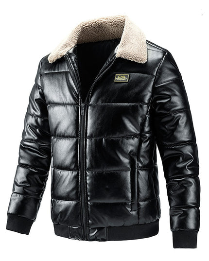 Męska kurtka zimowa z polarowym kołnierzem