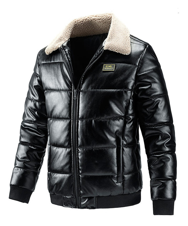 Męska kurtka zimowa z polarowym kołnierzem