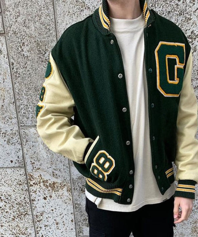 Męska kurtka przejściowa bomberka bejsbolówka o kroju oversize