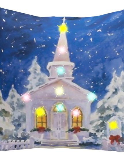 Poszewka na poduszkę świąteczna z oświetleniem LED