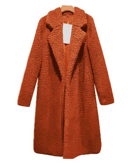 Damski płaszcz futrzany długości do kolana