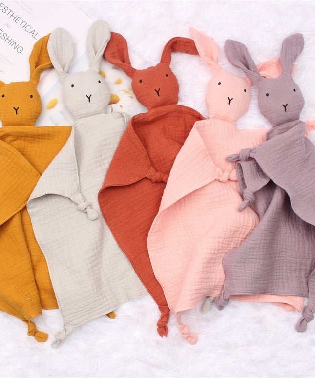 Ręcznik dziecięcy muślinowy z króliczkiem