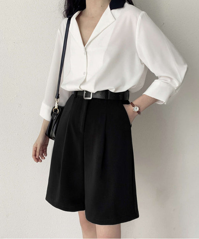 Damskie szorty eleganckie długości do kolan