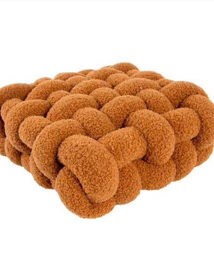 Poduszka dekoracyjna pluszowa węzeł