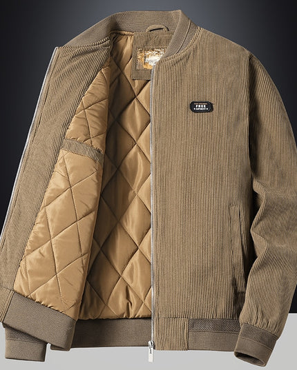 Męska kurtka zimowa sztruksowa z ociepleniem