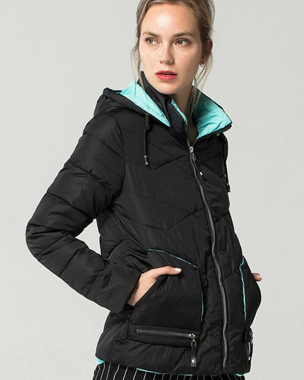 Damska kurtka przejściowa dwukolorowa