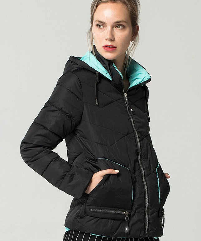 Damska kurtka przejściowa dwukolorowa