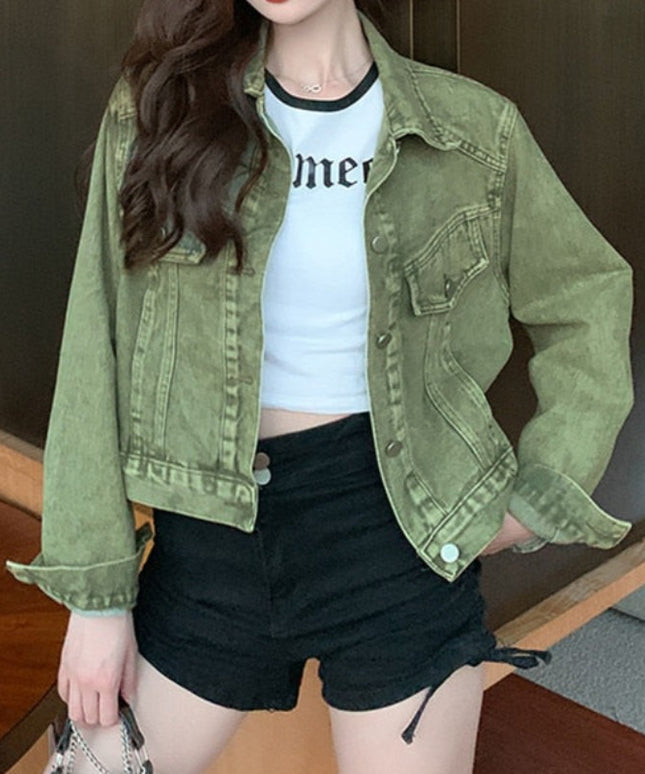 Damska kurtka jeansowa klasyczna oversize