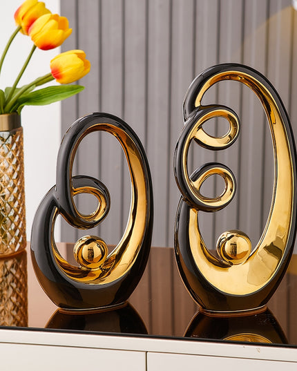 Figurka dekoracyjna ceramiczna abstrakcyjny wzór