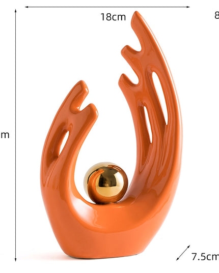 Figurka dekoracyjna ceramiczna abstrakcyjny wzór