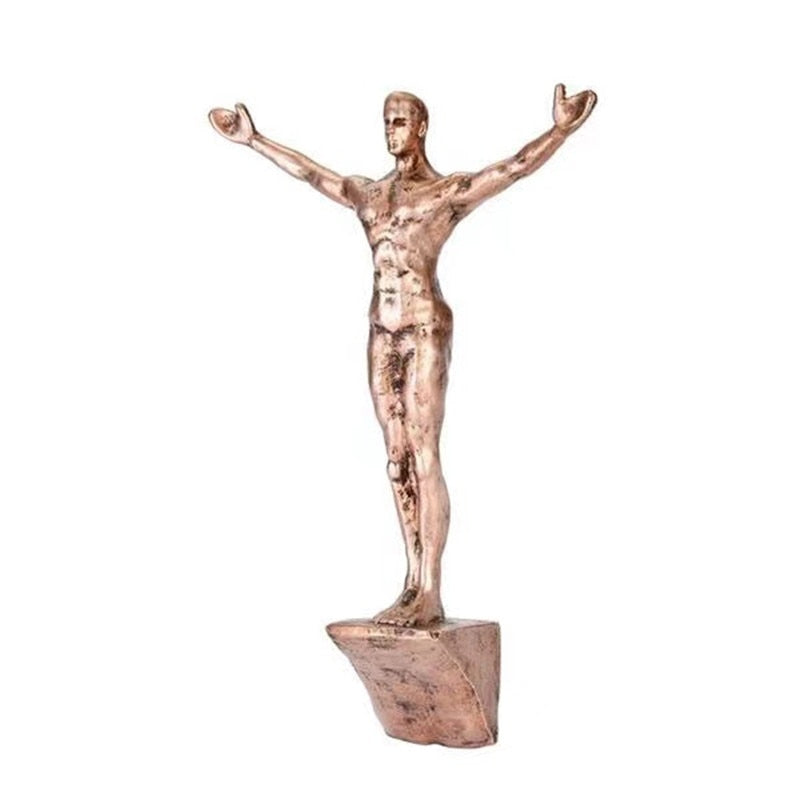 Figurka dekoracyjna wspinający się mężczyzna metaliczna