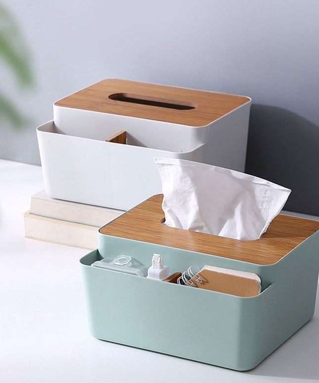 Pudełko na chusteczki z przegródkami organizer